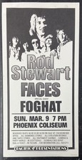 FACES ROD STEWART Phoenix Coliseum 1975 Pacific Presentations Concert Poster
