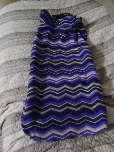 Dog Winter Coat - Fleece Warm, Purple Zigzag size XXL/XXXL