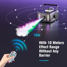 Fog Smoke Machine 1500W RGB Light Fogger LED Portable Remote Stage Show Party US