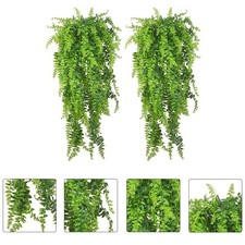 2 Sets Terrarium Decoration Reptile Fake Plants Aquarium Hanging