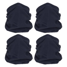Winter Neck Warmer, 4pcs Drawstring Windproof Neck Gaiter, Navy Blue