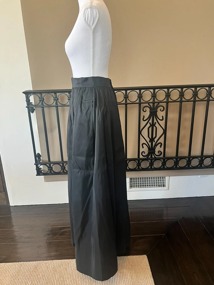 Vintage Adolfo Full Length Black Taffeta Silk Skirt- Size S or 28" Waist - Image 3 of 3