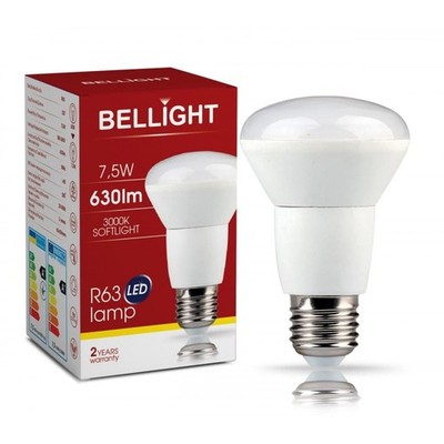 LED E27 R63 7,5W = 60W 230V 630lm Birnenform 200° Warmweiß 3000K