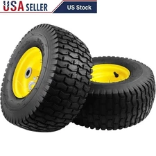 15x6 00-6 Lawn Mower Tires 4 Ply Tubeless Riding Tractor Garden Replacement New