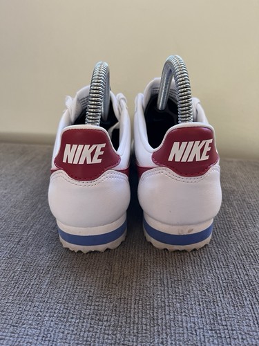 NIKE CLASSIC CORTEZ LEATHER RED WHITE BLUE 807471–103 WOMENS 6 FOREST GUMP SHOES - Picture 4 of 8
