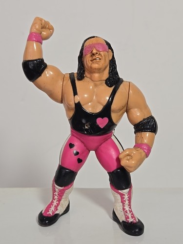 WWF Hasbro Bret the Hitman Hart Series 4 Pink Hear...