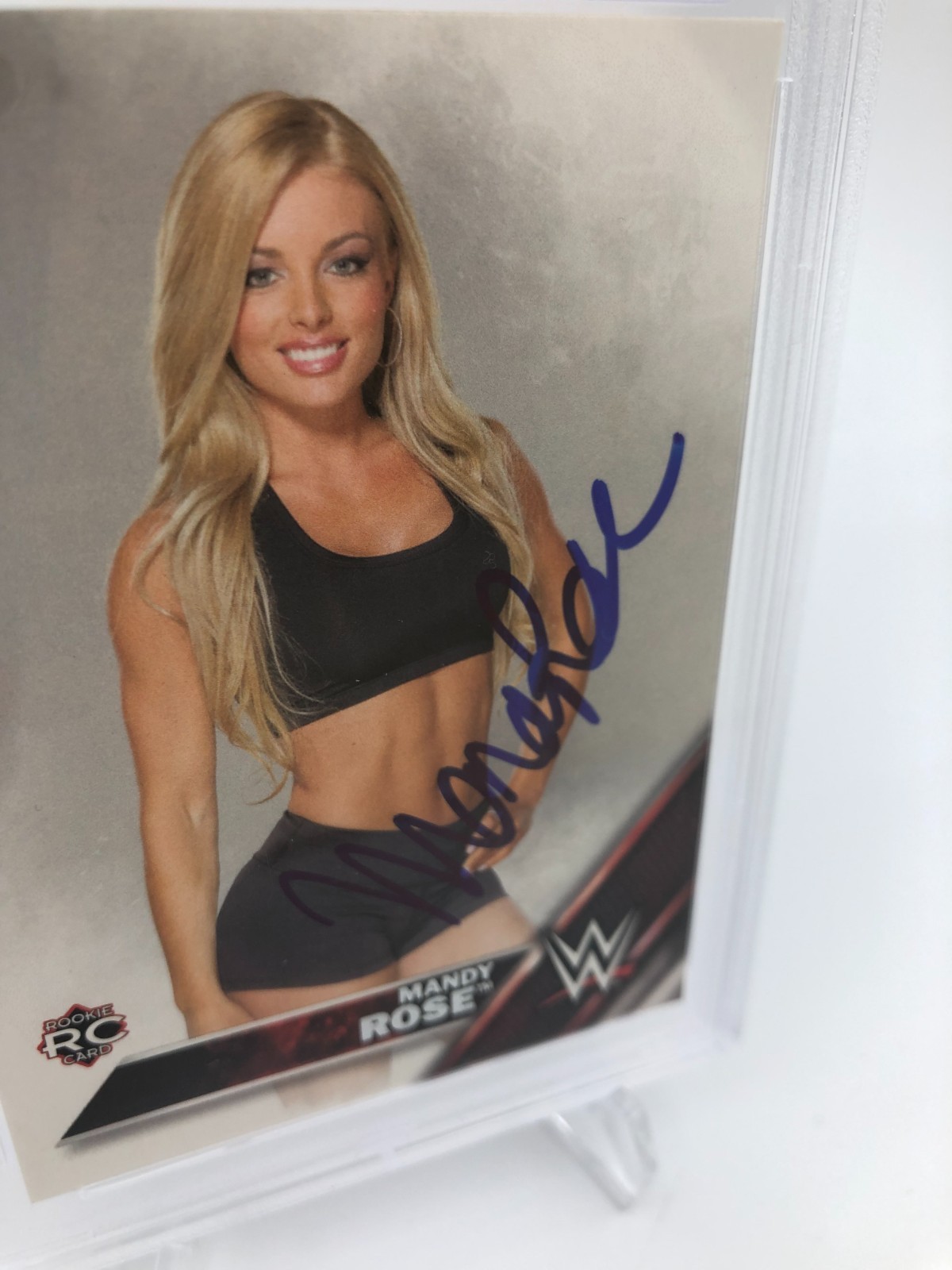 MANDY ROSE AUTO Signed on Card Rookie 2016 TOPPS WWE Auto grade PSA GEM MT 10 view 4