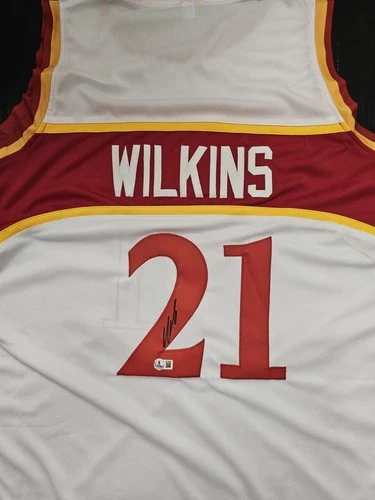 Dominique Wilkins Signed Atlanta Pro White Basketball Jersey JSA Authenticated