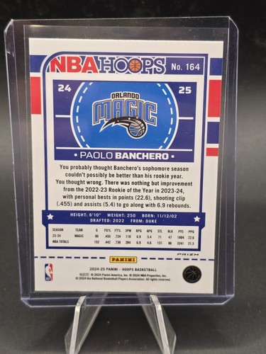 2024-25 NBA Hoops Snowflake Paolo Banchero Orlando Magic SP Parallel #164 - Picture 2 of 2