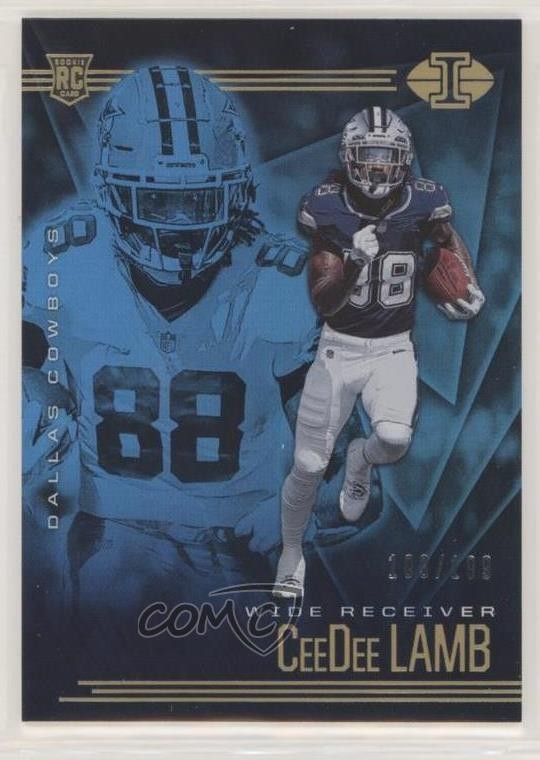 2020 Illusions Trophy Collection Light Blue /199 CeeDee Lamb #18 Rookie RC sd0