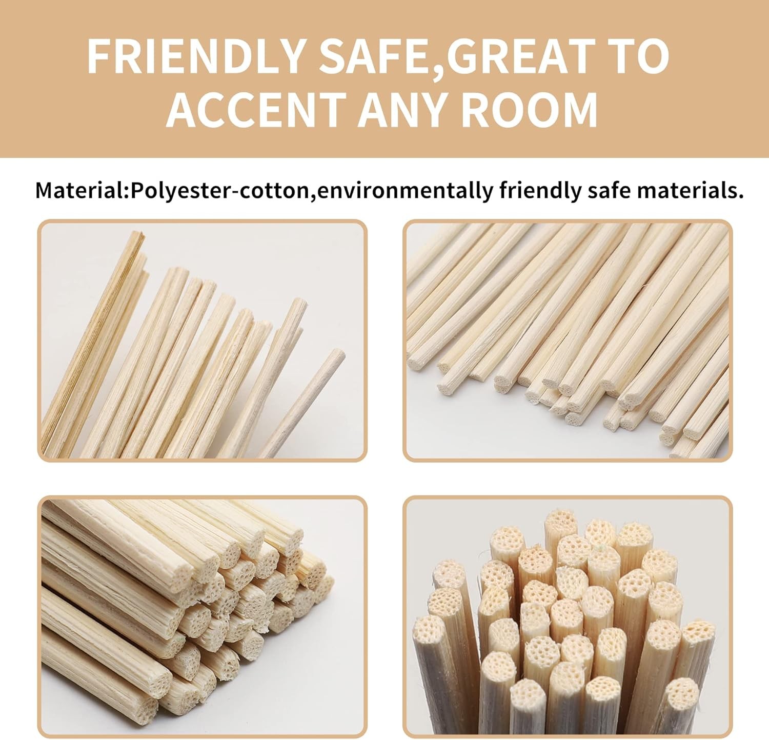 VFULIE 100PCS Reed Diffuser Sticks, 10 Inch Natural Rattan (Primary ...