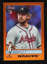 2025 Topps Heritage Chrome Orange Border 9/25 Spencer Schwellenbach #58 0vp1