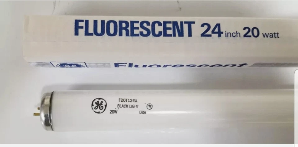 GE F20T12-BL Fluorescent 20-Watt 🏴BLACK LIGHT Lamp Light Bulb 24" Linear Tube - Image 2 of 4