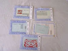 FIVE (5) Microscale HO scale Detroit Toledo & Ironton DT&I Decal Sets, Diesels