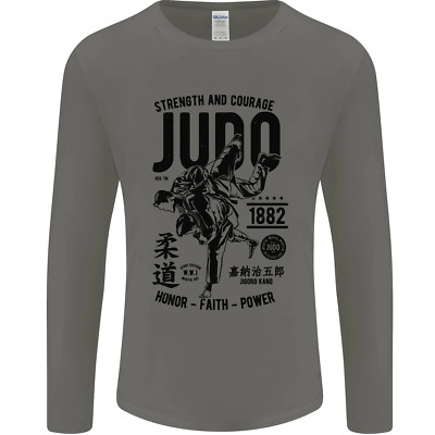 Judo Stärke und Mut Kampfsport MMA Herren Langarm T-Shirt