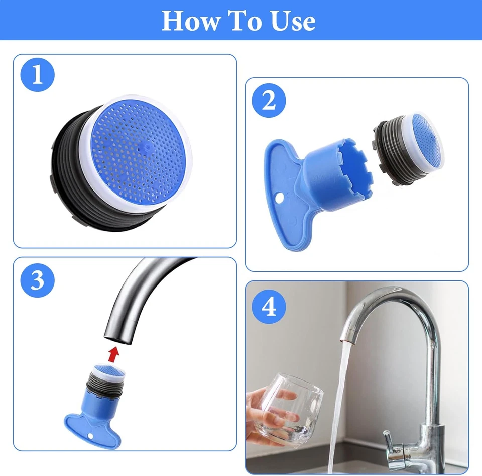 8 Stück Perlatoren Für Wasserhähne,Wasserhahn Sieb,Strahlregler Wasserhahn,Sieb - Bild 4 von 4