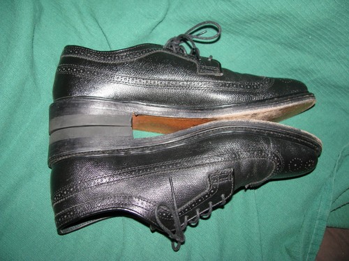 Mens Executive Imperials Black Leather Wing Tip Dress Shoes-11C-EC - Picture 7 of 9