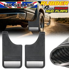 2pc Rubber Heavy Duty Mud Flaps Van Trucks Car Splash Guards W/ Night Reflectors