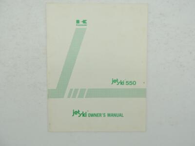 Kawasaki JetSki Owner's Manual JS550-A8 Part 99920-1458-01 B15055