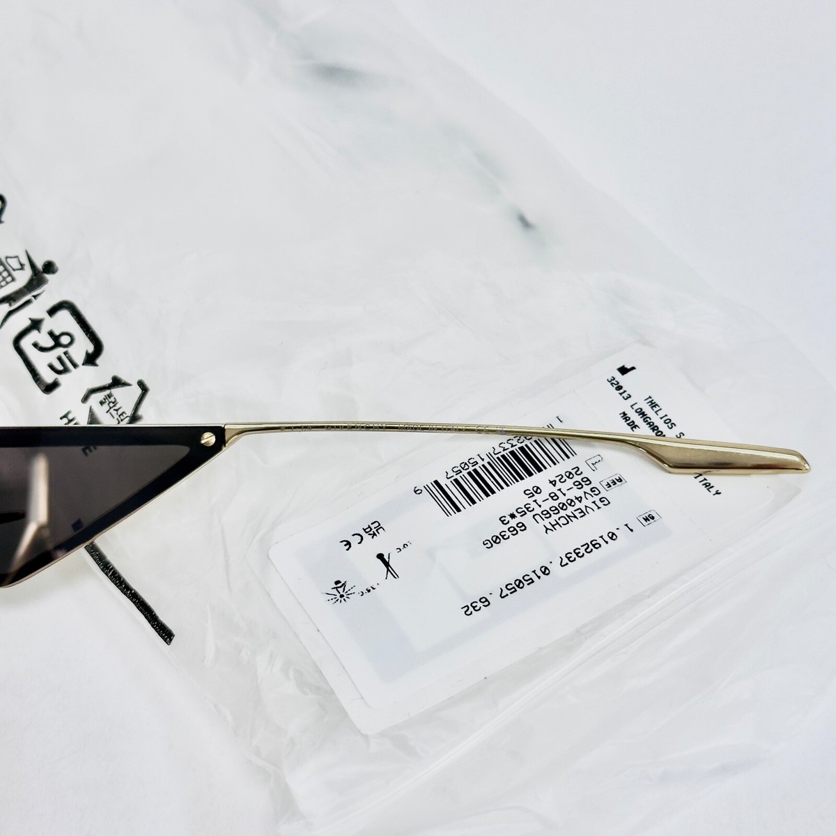 GIVENCHY GIV CUT 40066 Gold Mirrored Metal Runway Unisex  display picture 2