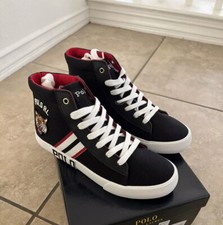 Polo Ralph Lauren Mid Top Black/White Shoes Youth Size 6
