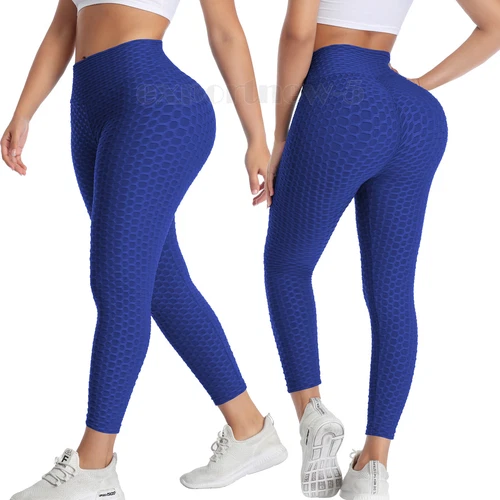 Women Leggings Anti-Cellulite High Waist Push Up Yoga Pants Tik Tok Butt Lift - Picture 7 of 10