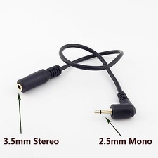 3.5mm Female Stereo to 2.5mm Male Headphones Headset Aux Adapter Converter Cable