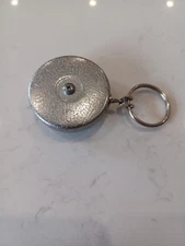 Vintage KEY-BAK Stainless Retractable Key Chain Belt Clip West Coast Chain MFG