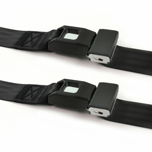 Dodge Charger 1971 1974 Standard 2pt Black Lap Bucket Seat Belt Kit