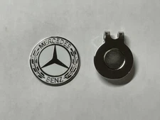 (1) Mercedes Benz 1" Coin Style Golf Marker With Bonus Hat Clip - A Great Deal!