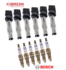 For Porsche Cayenne 3.2 V6 Ignition Coil Oe Bremi Spark Plug Oem Bosch 6sets