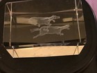 Horse paperweight 3 1/4" tall x 2" wide weight 1lb 2 oz clear Etched Cut glass — photo 7