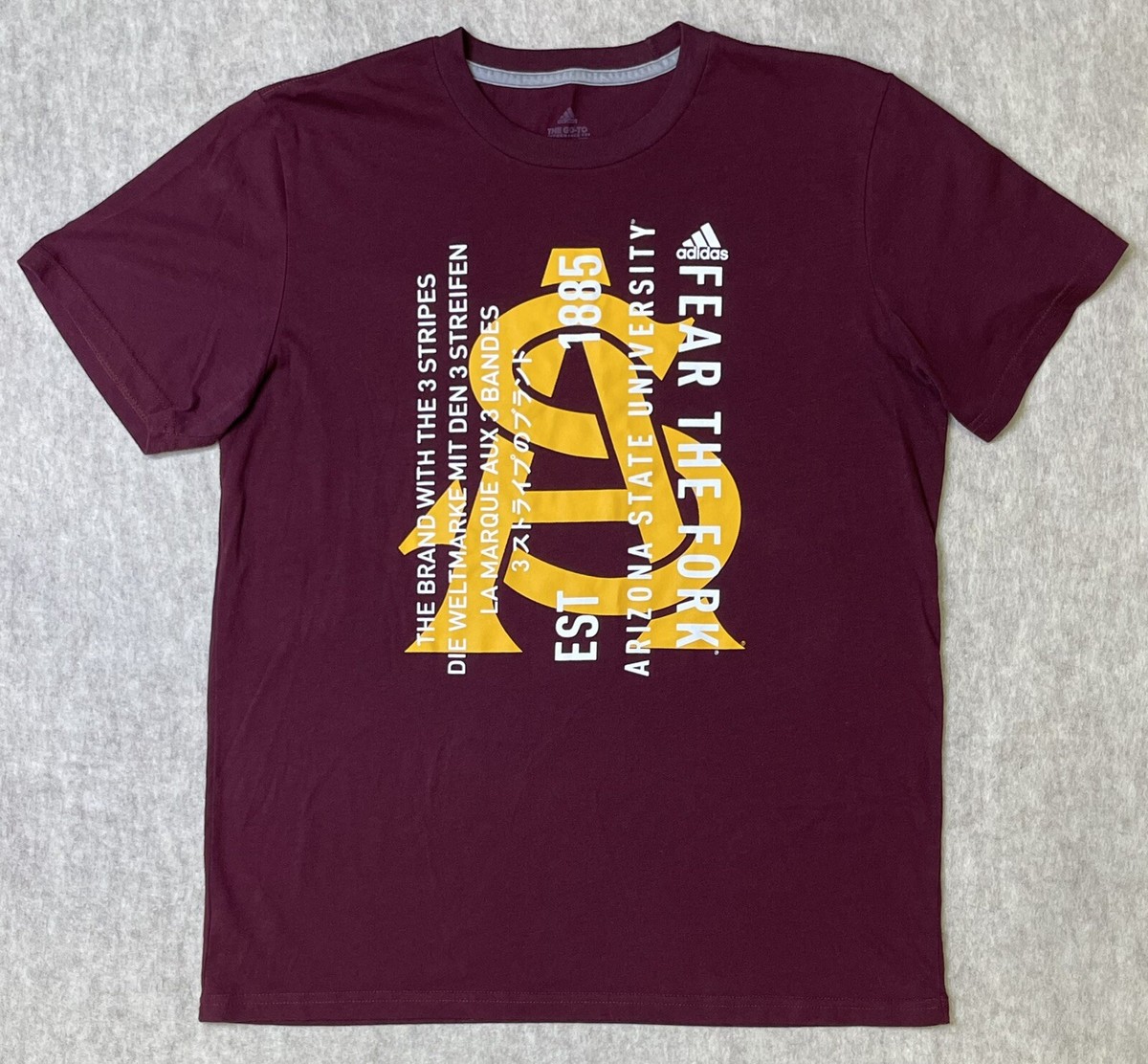 Adidas Arizona State Men's T Shirt Size Large ASU Sun Devils Fear