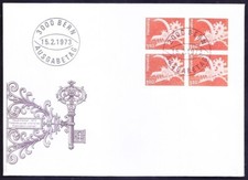 Switzerland 1973 FDC blk, Gothic architecture Gargoyle designed to convey water