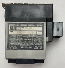 RELÉ DE CONTROL INDUSTRIAL CUADRADO CLASE D 8501 TIPO X0 40 FORMA SERIE EV A