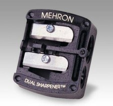 Mehron Pro Pencil Duel Sharpener Black Plastic 2-Sided Cosmetic Pencil Sharpener
