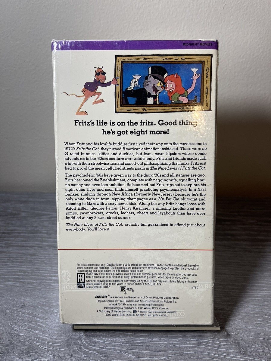 THE NINE LIVES OF FRITZ THE CAT-(VHS-1974)WARNER BROTHERS VIDEO