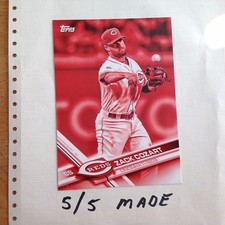 ZACK COZART #CIN-7 REDS 5/5 Made 2017 Topps 5X7 Jumbo Red Version
