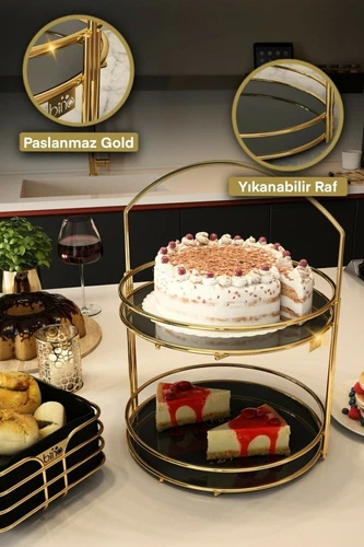 Bino Gold508 Cupcake Stand, Cake Stand