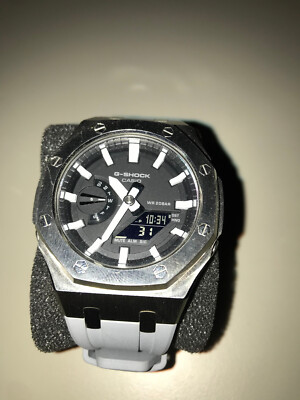 Casio ,,CasiOak'' Gshock Mod in Blau mit Stahlgehäuse; wie neu; für Highperformer