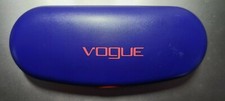 New Authentic VOGUE EYEGLASSES Sunglasses case/ pouch Blue with Red clasp