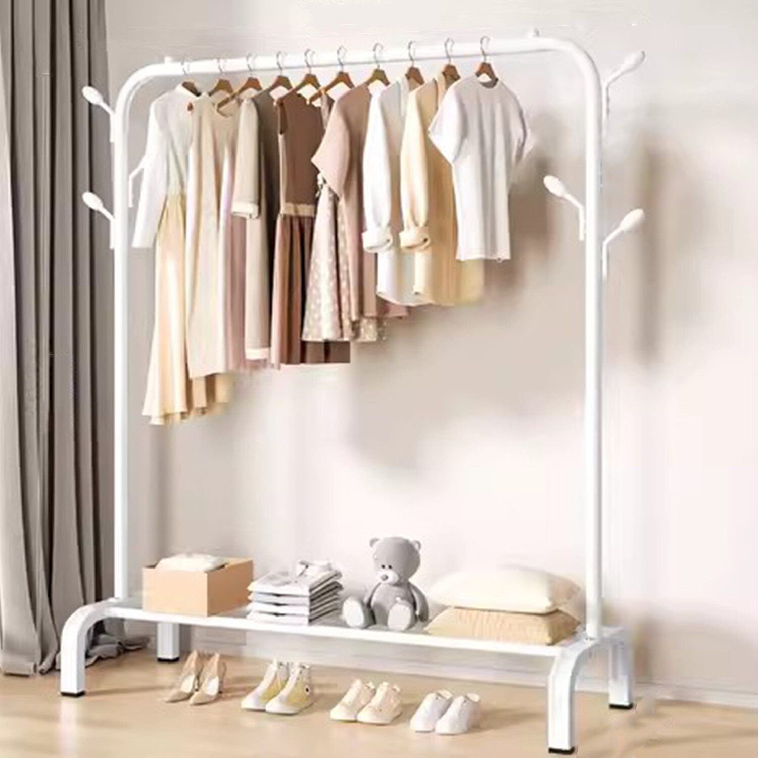 Clothes Rack Heavy Duty Portable Closet Storage Organizer Wardrobe Clothes Rack-image