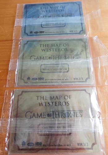 Juego de Tronos Arte e Imágenes: WM1-3 Mapa de Poniente Estuche Topper Set de 3 - Imagen 2 de 2