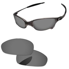 Lenslog Black Iridium Mirror Polarized Replacement Lenses For-Oakley Juliet