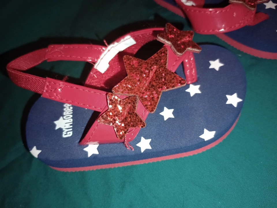 Gymboree Toddler Size 3-4 Red, White, & Blue Sandals - Image 3 of 4