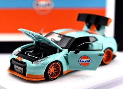 NISSAN R35 - LBWK - full opening  - GULF - Old Time 1:64