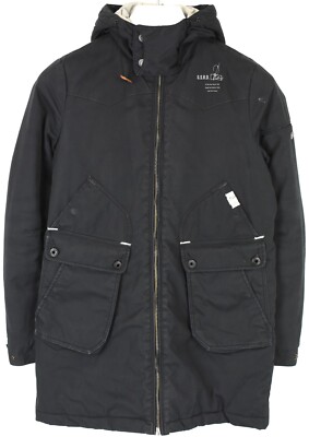 G-Star Ontario Parka Jacke Damen Klein Reißverschluss Kapuze Wattiert Mittellang