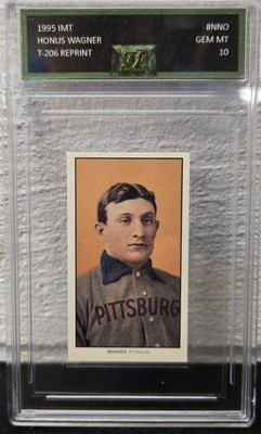 #ad 1995 IMT Honus Wagner T206 Reprint Rookie Card Graded Gem Mint 10 💎 $49.90