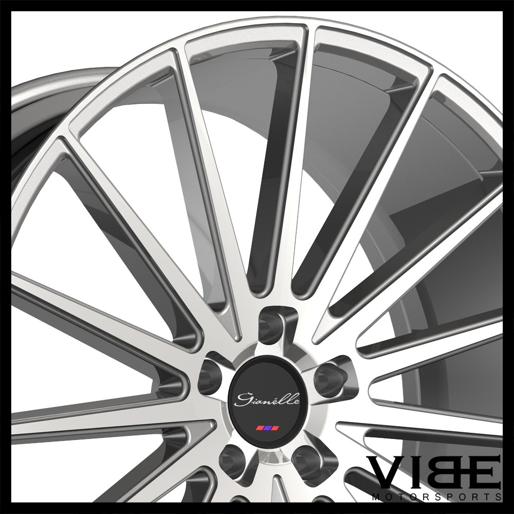 22" GIANELLE VERDI SILVER CONCAVE WHEELS RIMS FITS BENTLEY CONTINENTAL GT SPUR