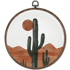 Boho Western Cactus Framed Wall Art Decor, Vinatge Southwestern Desert Cacti ...